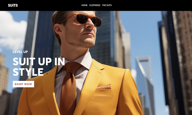 Suits Shopping Template Blocs