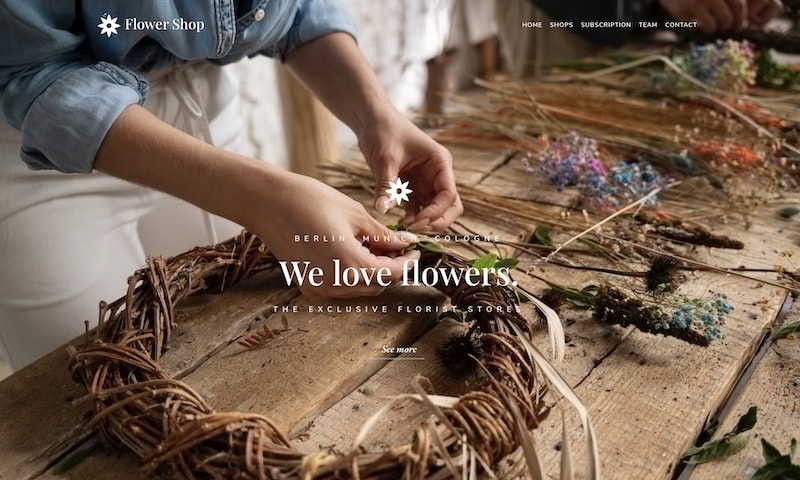 One page Blocs template