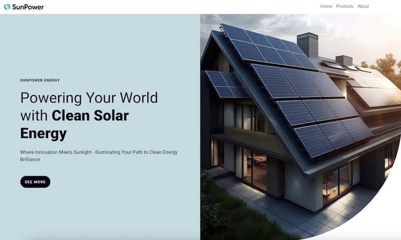 Solar Restaurant Template Blocs